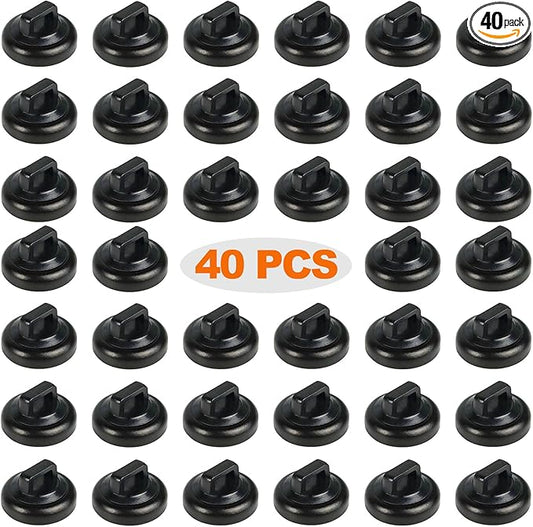 CANAANIN Magnet Zip Tie Mount Clips Magnetic Zip Ties Mount Base Holder Strong Wire Cable Holder Mount Wire Clips Management for Home Office Marine Electrical Wiring (D19 40 Pcs)