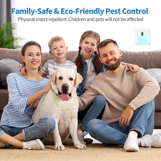 2025 Upgraded Ultrasonic Pest Repellent Indoor Insect Repeller, Pest Control, Repellent Roach, Mouse, Bugs, Mosquito, Mice, Spider, Ant, Rodent Repellent Ultrasonic Plug in, 3 Mode Switching, 2 Packs