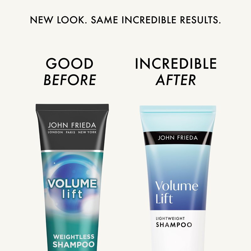 John Frieda Volume Lift Weightless Shampoo, Lightweight Volumizing Shampoo with Air-Silk Technology for Fine or Flat Hair, Adds Natural Fullness, Safe for Color-Treated Hair, 8.45 Oz