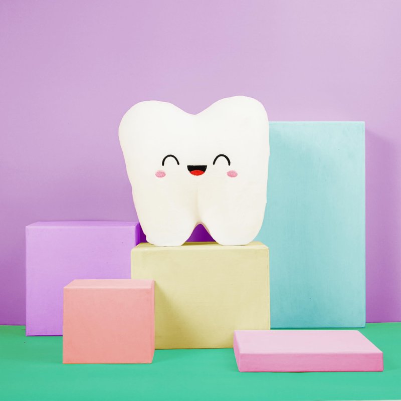 Nerdbugs Tooth Plush - The Molar The Merrier! - Dentist & Oral Surgeon Gift / Tooth Fair Pillow