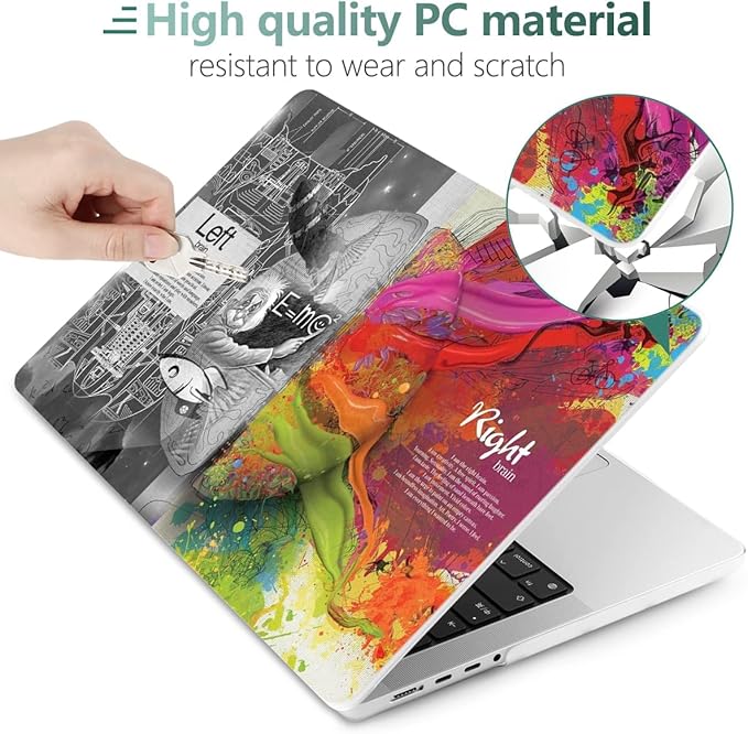 DONGKE Compatible with MacBook Pro 16 Inch Case (2026-2021 Release, M5 M4 M3 M2 M1 Pro/Max Chip), Plastic Hard Shell with Keyboard Cover & Screen Protector for MacBook Pro 16", Right & Left Brain