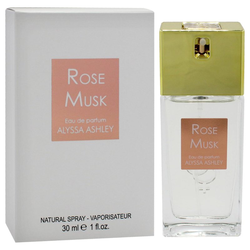 Alyssa Ashley Rose Musk Mini Perfume & Cologne Set | Floral Woody Musk Fragrance - 1 oz EDP Spray