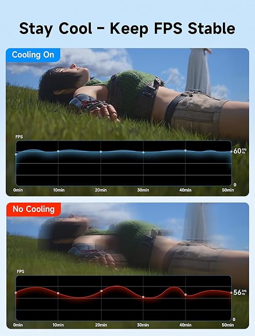 JSAUX Cooling Fan for Switch 2 (2025), Cool Down Accessories for Switch 2 (Stepless Adjustable Fan Speed), Cools to Enhance Performance & Extend Console Battery Life - Black (GP0201A)