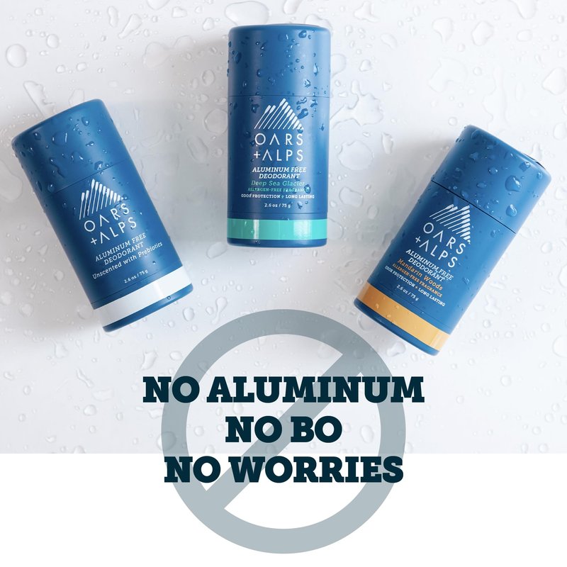 Oars + Alps Aluminum Free Deodorant for Men | Long Lasting Odor Protection, Clear & Free of White Residue, Anti-Chafing Smooth Glide, Dermatologist Tested, Allergen-Free Variety Pack, 3pk, 2.6oz