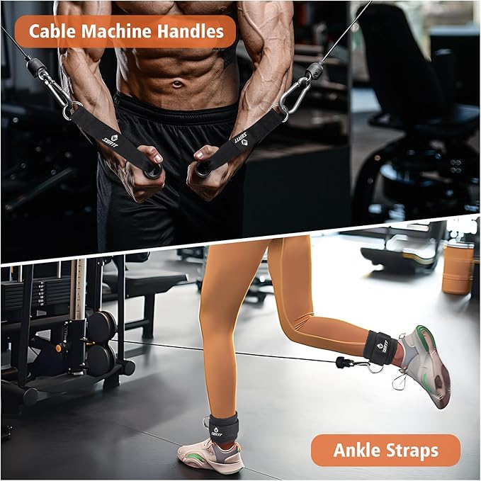 Cable Machine Attachment for Home Gym, SERTT LAT Pulldown Attachments, Weight Machine Accessories for LAT Pull Down & Weight Training, Cable Workout Accessories