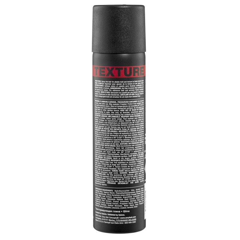 Texturizing Hairspray Clay - SexyHair Style Spray for All Hair Types | Matte Finish, 4.4 Oz