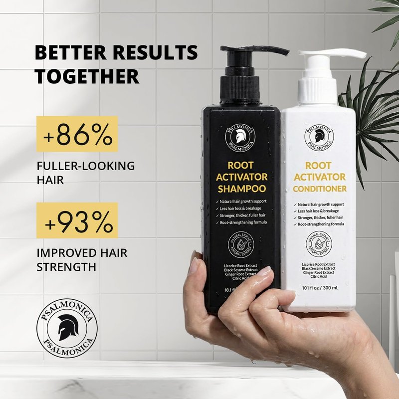 Hair Growth Shampoo and Conditioner Set - Sulfate-Free Thickening Formula for Hair Loss | Regrowth Treatment for Men & Women