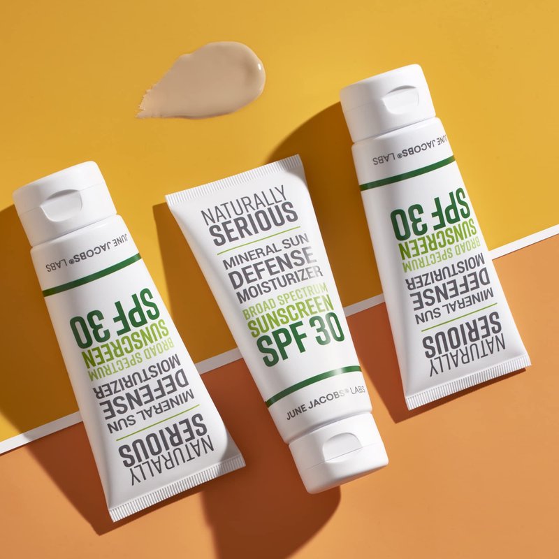 Naturally Serious | Mineral Sun Defense Moisturizer Broad Spectrum Sunscreen SPF 30, Mineral Sunscreen SPF 30, Sunscreen Moisturizer For Face, Vegan Skincare, Cruelty-Free Skincare