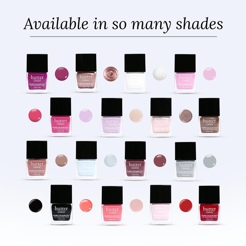 butter LONDON PC21X Nail Lacquer Polish, English Lavender - Fast-Drying, Long Lasting Gel-Like Finish & Chip-Resistant Nail Lacquer Helps Protects & Strengthens Nails - Vegan & Cruelty-Free