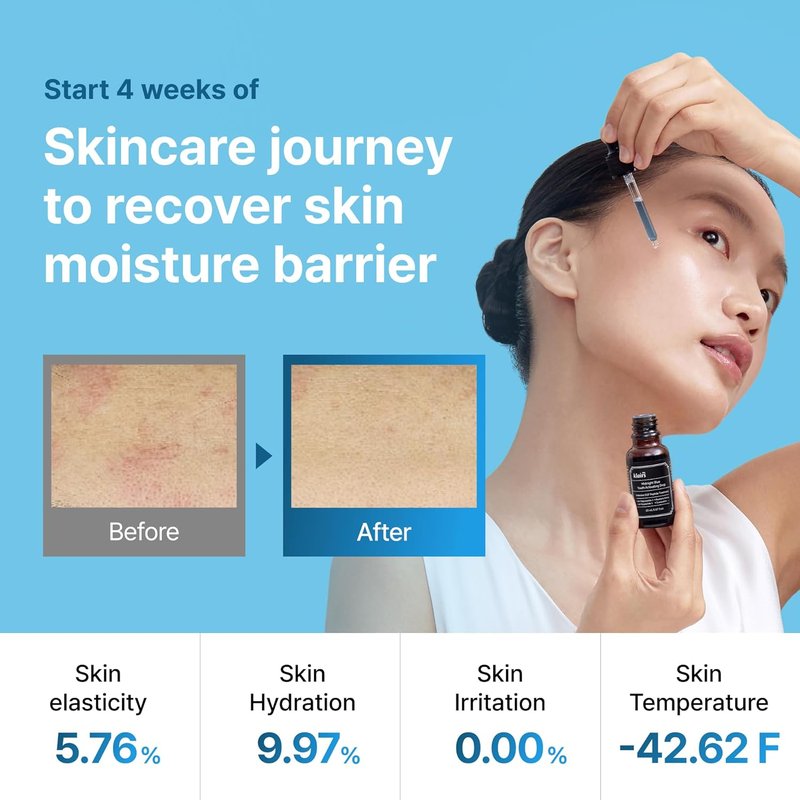 DearKlairs Midnight Blue Barrier Soothing Kit - Oily & Sensitive Skin Care Duo | Calming Drop & Cream (2.78 Fl Oz)