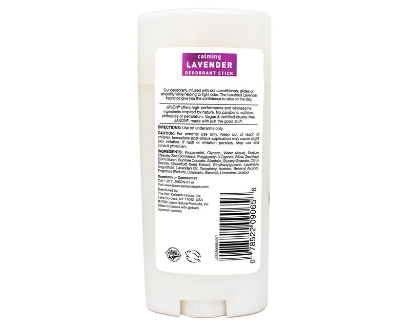 JASON Calming Lavender Deodorant Stick, 2.5 Ounce Sticks (Pack of 3)