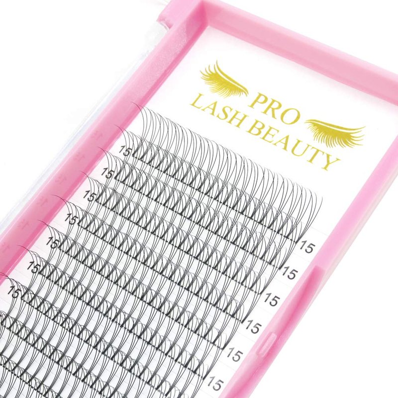 Premade Fans Eyelash Extensions 12D-D-0.07-11 Premade Volume Lash Extensions 320 Fans Pointed Base Fans 0.07 Premade Volume Fans C D Curl(12D-D-0.07-11)