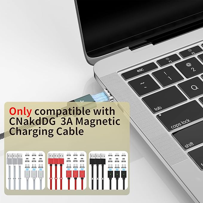 CNakdDG Magnetic Connector Tips Head for USB-C Android Devices (5 Pack), only Compatible 3A Magnetic Charging Cable