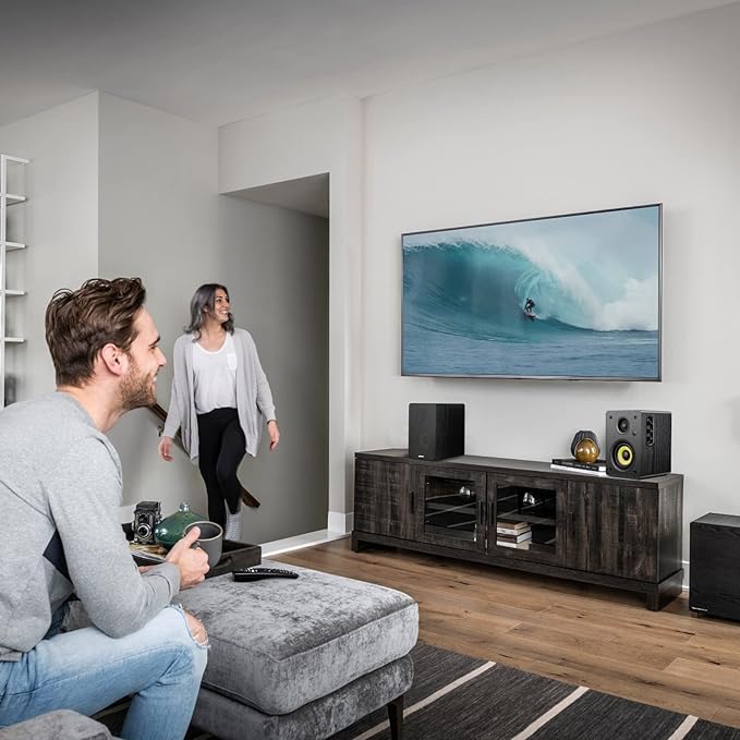 Sanyun SW206 80W Active Dual-Mode Bookshelf Speakers, 4” Studio Monitor & HiFi Mode, Upgraded 3D Sound Field, 6.35mm TRS Balanced, Bluetooth 5.4, Optical Coaxial Aux USB 24bit DAC, Black