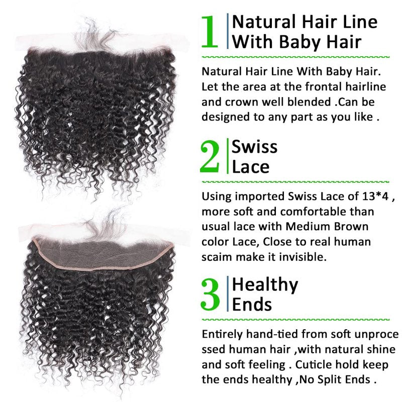 5x5 Closure Deep Wave Regular HD Lace Closure, 200% Density, 12A Brazilian Virgin Human Hair Closure Pre Plucked with Baby Hair Natural Black 12 Inch