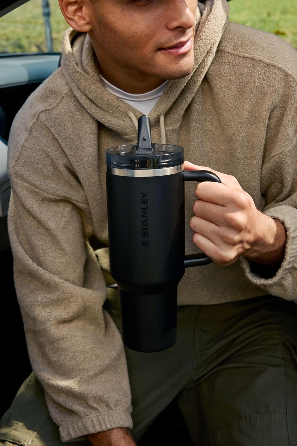 STANLEY Quencher ProTour 14 oz Tumbler - Leakproof Lid, Built-In Straw & Handle | Insulated Stainless Steel | BPA-Free | Peach Rose