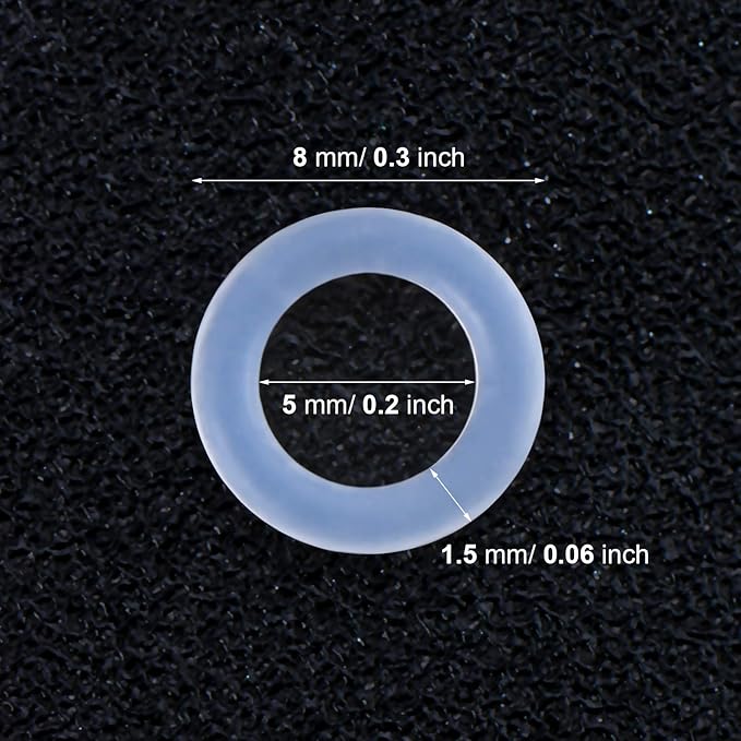 Fiada Keyboard Puller Keycap Removal Tool and 200 Pcs Rubber O-Ring Dampeners Plumbing Rubber O-Ring Seal for Switch and Mechanical Keyboard