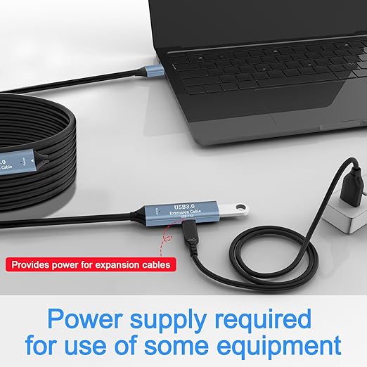 SSS·GRGB USB 3.0 Extension Cable 80FT Type A Male to Female Active Extender Cord with 4 Extension Chipsets Signal Booster and 1 USB-C Charging Port, for Webcam, PlayStation, Printer, Camera