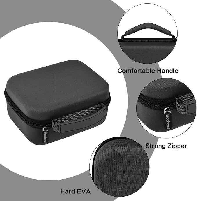 Boobowl Case Compatible with Phomemo M110 Label Maker - Portable Mini Bluetooth Thermal Label Maker Carrying Storage Bag for Printer Labels, USB Cable and Accessories Black (Box Only)-Grey