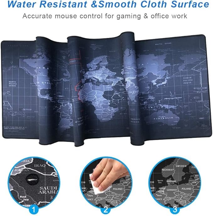 Cmhoo Gaming Mouse Pad Large Anti-Slip Rubber Base Size 47.2x15.7 in (47.2X15.7IN, 120x40 Map)
