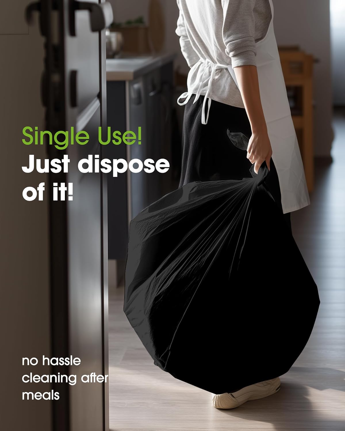 Pureegg Disposable Plastic Tablecloths - 12 Pack, 54 x 108 Inch, Sturdy & Leakproof for Parties, Picnics, Halloween, White & Black