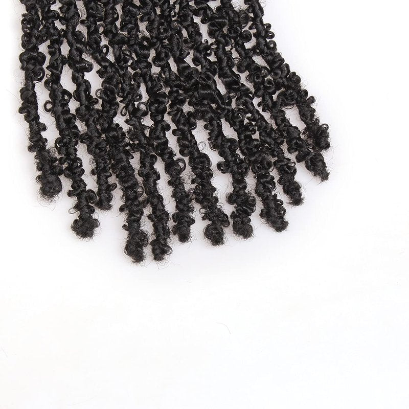 Beverlee Butterfly Short Bob Faux Locs Crochet Braids Pre-twisted Soft Locs Hair for Women #1B