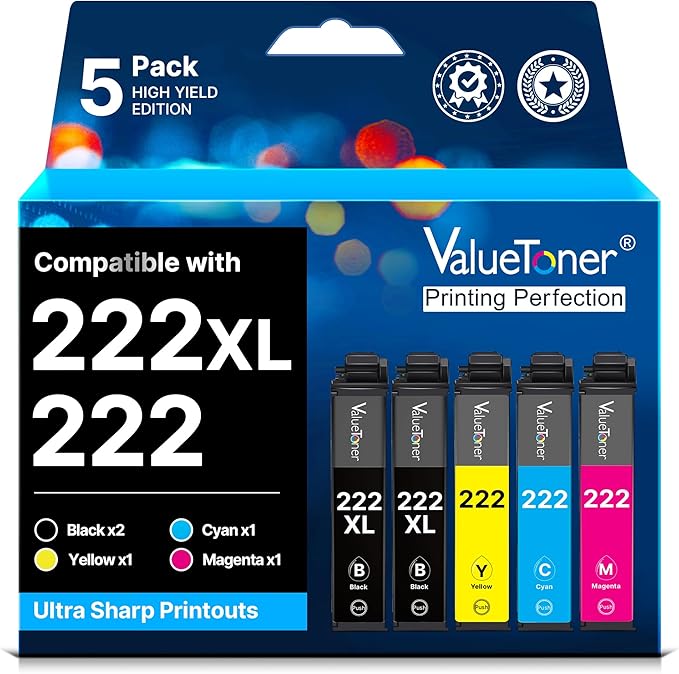 Valuetoner Ink Cartridges High-Capacity Black & Standard Color Remanufactured