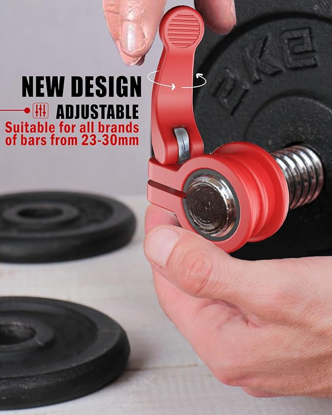 ZY-HUAN Mini Barbell Clips 1 inch I Multi-Size Adjustable Barbell Collar I 1 inch Barbell ClampsIQuick Release Weight Clips Pair of Locking for Dumbbell Bar