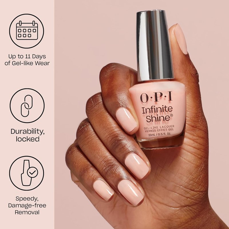 OPI Infinite Shine Nail Polish - Full of Glambition Dark Red Crème | Vegan, Long-Lasting, Streak-Free