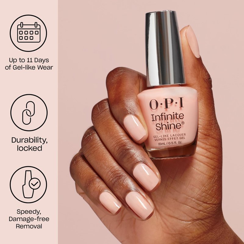 OPI Infinite Shine Chicago Champaign Toast | Opaque Dark Pink Pearl Long Wear Gel Like Nail Polish | Vegan, Long Lasting, Streak Free