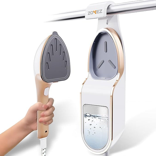 Handheld Steamer for Clothes, 1500W Extra Large Soleplate, 330ml Detachable Tank, 2-in-1 Horizontal & Vertical Use, Fabric Wrinkles Remover, No Water Leak and Auto-Off