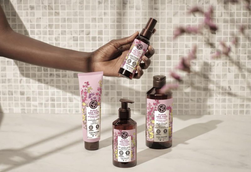 Yves Rocher Meadow Flowers and Heather Body Scrub Exfoliating Cream for Smooth, Purified Skin - 150 ml./5 fl.oz.