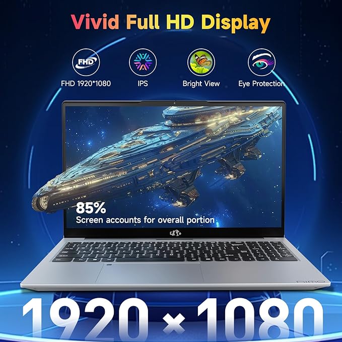 NIMO 17.3" FHD Gaming Laptop, AMD Ryzen 5 6600H 16GB DDR5 RAM 512GB SSD (Beat i7-1165G7, 6-Core up to 4.5GHz) Radeon 660M Graphics Computer with 100W Fast PD Backlit Keyboard for Business & Student