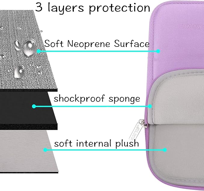 MOSISO Laptop Case 13 inch, 13 inch Laptop Sleeve Bag Compatible with MacBook Neo/Air M5 M4 M3 M2 M1 2026-2018 / Pro M2 M1 2026-2016, Neoprene Computer Sleeve Bag with Small Case, Purple