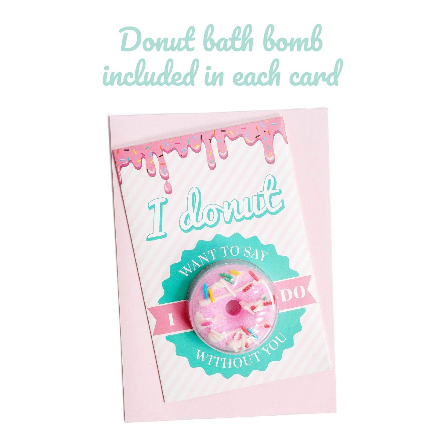 Bridesmaid Proposal Cards with Bath Bombs | Bridesmaids Proposal Gifts | Bridesmaid Card Pack | Be My Bridesmaid | Donut Style (10 Pack)