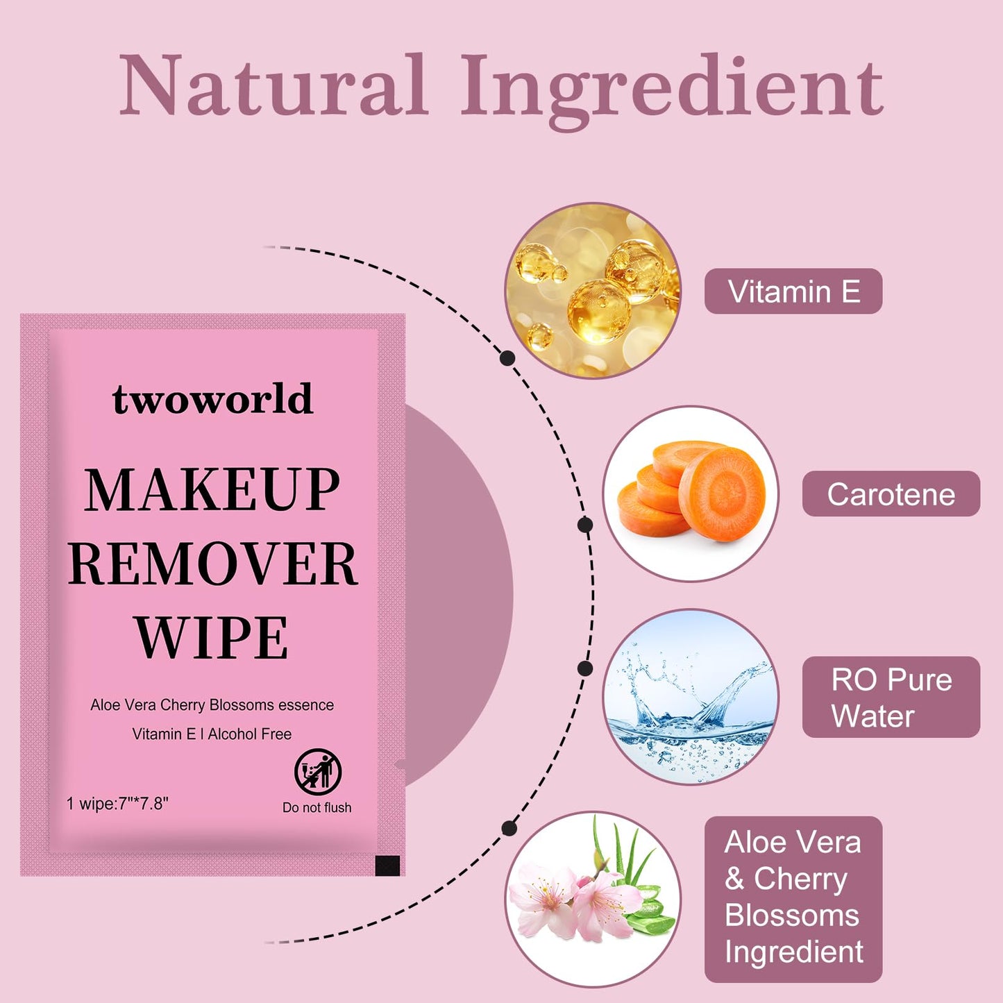 100 Makeup Remover Wipes Bulk Individually Wrapped Travel Makeup Wipes