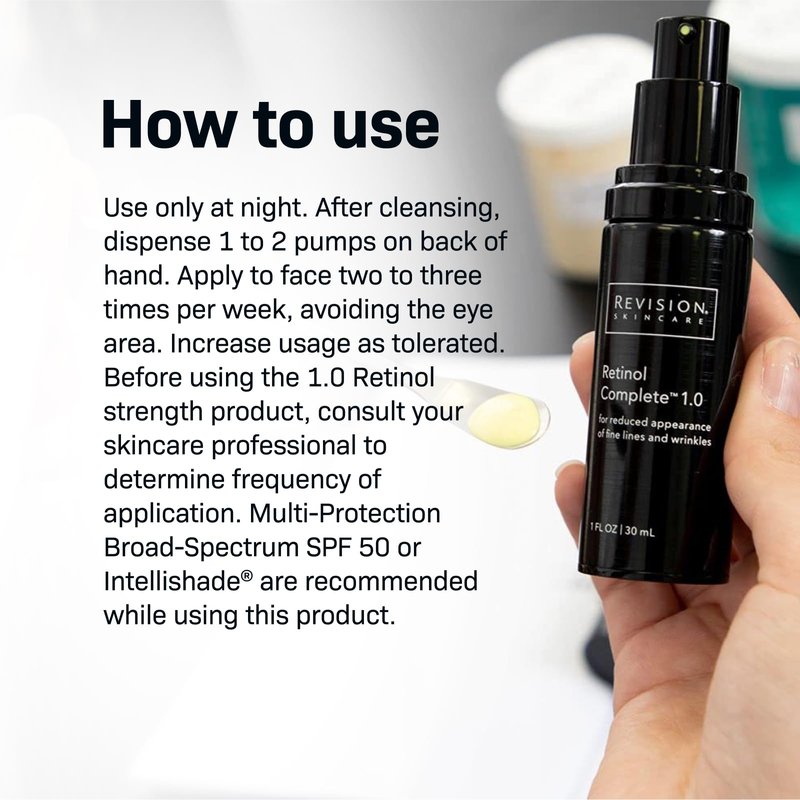 Revision Skincare Retinol Complete® 1.0 Anti Aging Serum, Reduces Fine Lines and Wrinkles, Hydrating and Smoothing, 1 fl oz