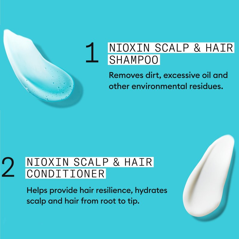 Nioxin Duo Kit | System 3 Scalp + Hair Thickening Shampoo & Conditioner, 10.1 Fl Oz Each | For Colored, Dry, & Damaged Hair with Light Thinning