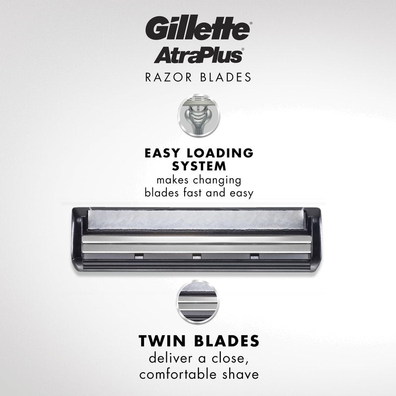 Gillette AltraPlus Mens Razor Blade Refills, 10 Count, Lubra-Soft Strip for Smoothness and Comfort