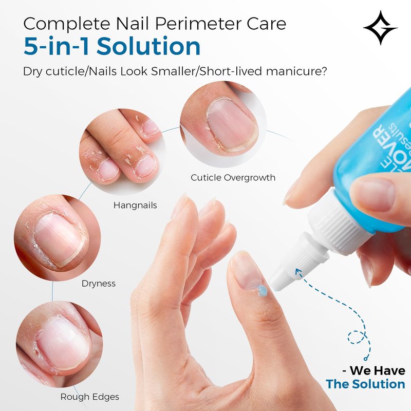 Glamonade Instant Cuticle Remover Gel: Fast-Acting Cuticle Softener for Overgrown Rough Cuticles, Salicylic Acid, Gentle for Sensitive Skin, Professional Manicure Prep & Nail Care