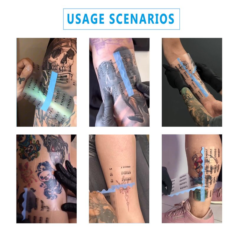 Tattoo Aftercare Bandage - 6in ×10yd Second Skin Tattoo Bandages Tattoo Cover Up Tape Waterproof Derm Shield Tattoo Wraps for Healing Tattoo Cover for Swimming Tattoo Protection Film（0.01mm）