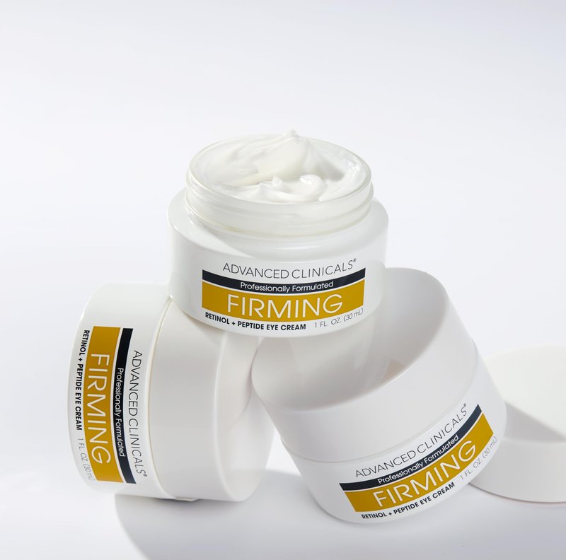 Advanced Clinicals Advanced Retinol Eye Balm + Peptides Face Moisturizer Cream | Visible Anti Aging Under Eyes Cream Improves Appearance Of Wrinkles, Fine Lines, Puffiness, & Dark Circles, 1 Fl Oz
