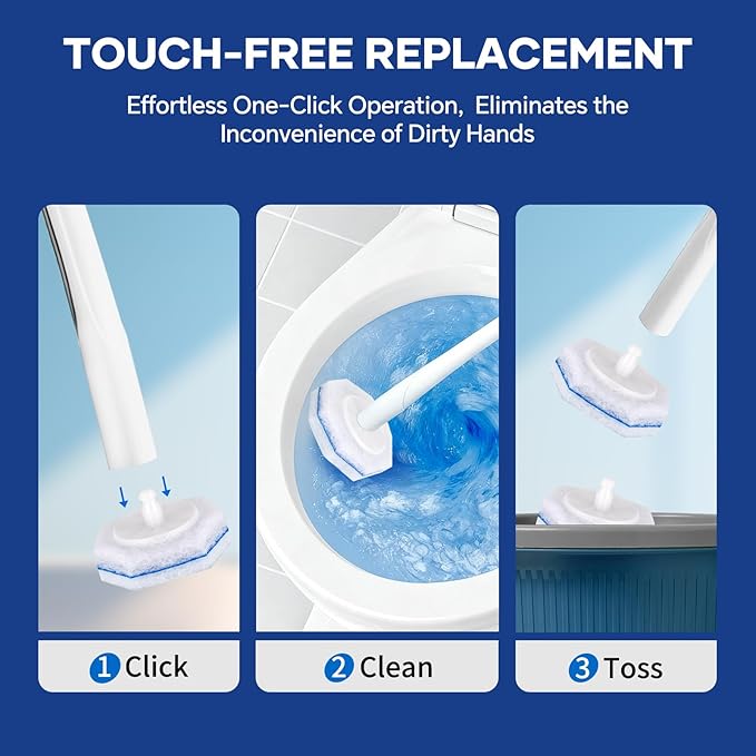 30 PCS Toilet Wand Refills Fits for Clorox Toilet Wand,Upgrade 3-Layer Disposable Bowl Cleaner Refills for Bathroom Cleaning,3X Cleaning Power,No Falling Apart