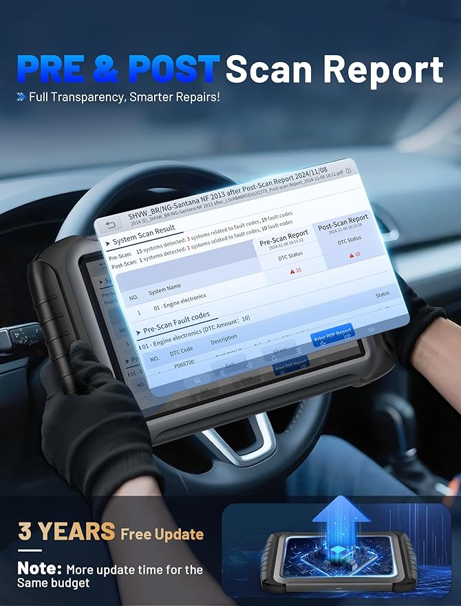 XTOOL IP919 PRO V2.0 ECU Programming Scan Tool, Topology Mapping OBD2 Scanner, 4000+ Bidirectional Test, 51+ Reset, Upgrade of D9S PRO, Automotive ADAS Scanner for Car, FCA/CAN FD/DoIP