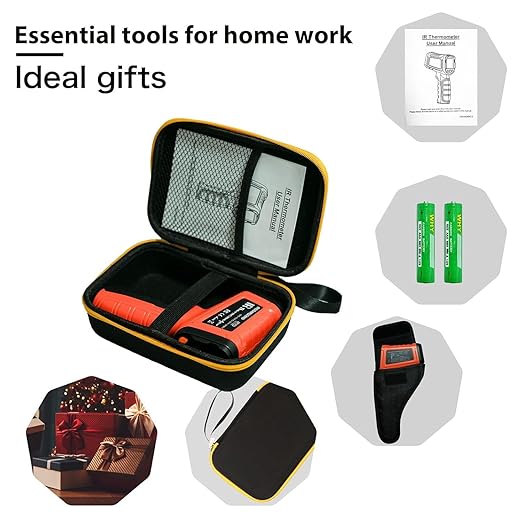 MOONASCEND 50:1 Infrared Thermometer Temperature Gun, -58°F to 1796°F Digital Laser Temp Gun for Cooking, Pizza Oven, BBQ, Fridge IR Thermometer Gun for HVAC, Engine, and Industrial Use
