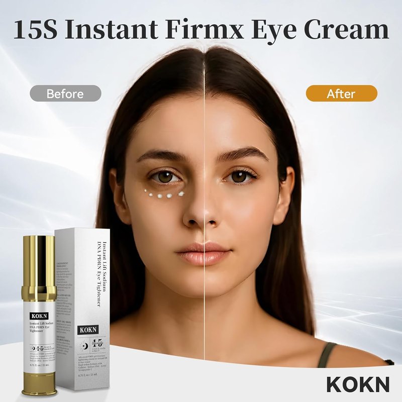 KOKN Instant Firmx Eye & Face Cream - Temporary Eye Tightener for Wrinkles, Puffiness & Bags | 0.71 Fl Oz