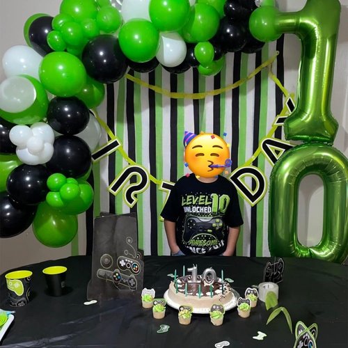 40 Inch Green Number 1 Balloon - Large Self-Inflating Foil Birthday Decoration for 1st Party