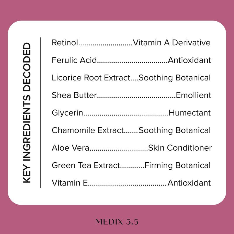 Medix 5.5 Retinol Body Lotion Firming Moisturizer | Crepey Skincare Treatment | Retinol Body Cream | Anti Aging Firming Cream For Women Targets Look Of Crepe Skin, Wrinkles, & Sagging Skin, 15 Fl Oz