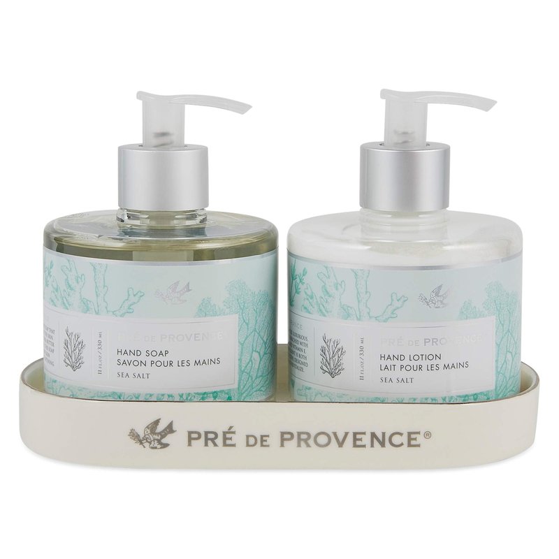 Pre de Provence Collection Liquid Hand Soap, Sooths & Softens while Cleansing, Enriched with Shea Butter, Vitamin E & Glycerin, Soft & Soothing, 11 fl oz, Sea Salt
