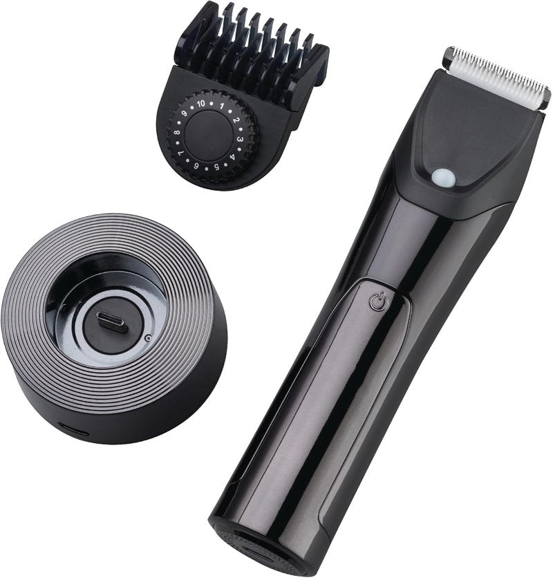 Barbasol Hair and Beard Trimmer - Rechargeable with Hypoallergenic Blades | 10 Length Settings & LED Screen
